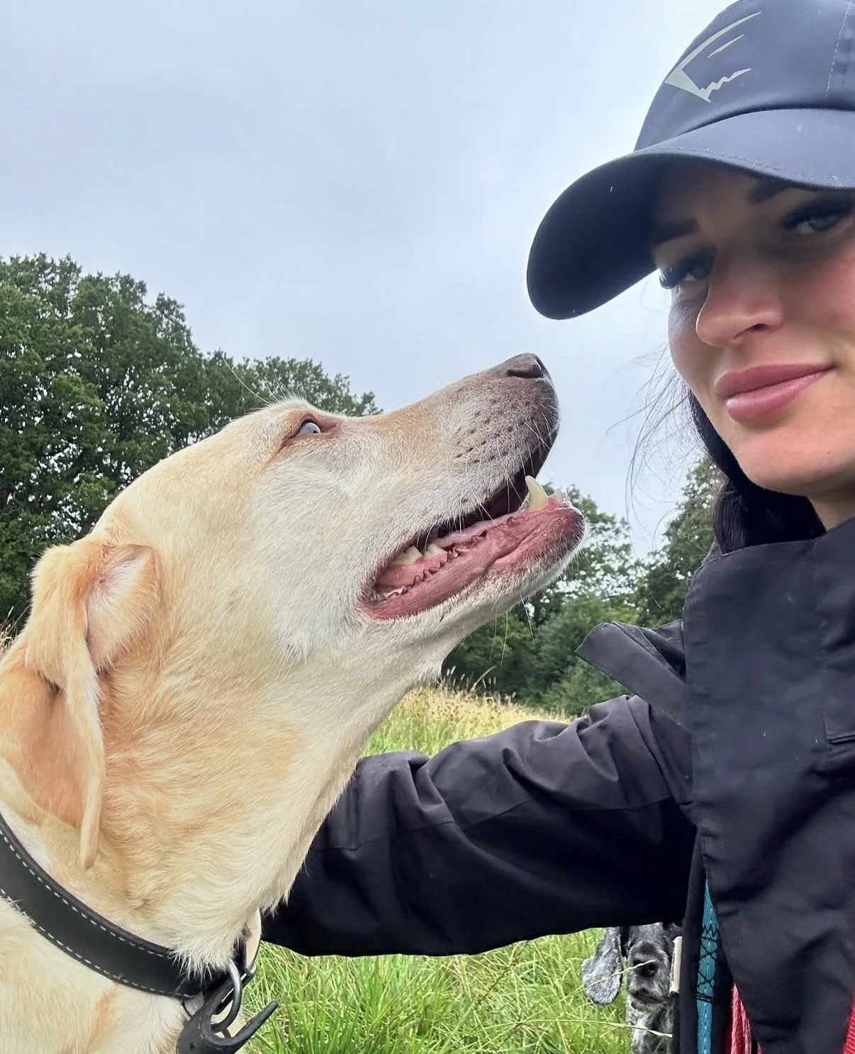 Becca with Milo whilst on group walk